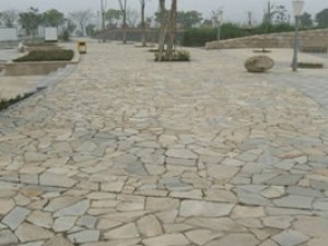 粉石英乱型园林地铺